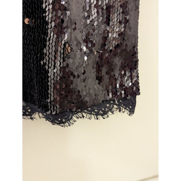 Black & Rose Gold Sequin Dress XS By Free People - Picture 3 of 7